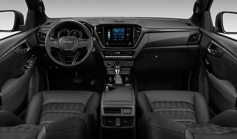 Innen findet der Fahrer eine harmonische Aufteilung der Instrumente und Bedienelemente. | Foto: Isuzu Innen findet der Fahrer eine harmonische Aufteilung der Instrumente und Bedienelemente. | Foto: Isuzu