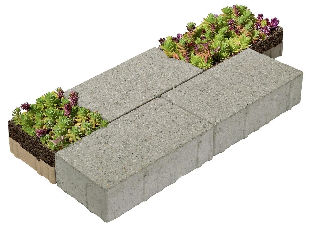 Vegetationsflächenstein in der Detailansicht. | Foto: Braun-Steine Vegetationsflächenstein in der Detailansicht. | Foto: Braun-Steine