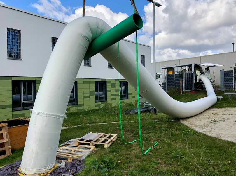 Inversion mittels Druckluft bei begrenzter Zugänglichkeit des Startpunktes | Foto: Jens Wahr