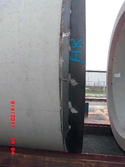 Abb. 3: Rohrfügung mit aufgeschweißter Abreißkante (Echterhoff Bau GmbH) Abb. 3: Rohrfügung mit aufgeschweißter Abreißkante (Echterhoff Bau GmbH)