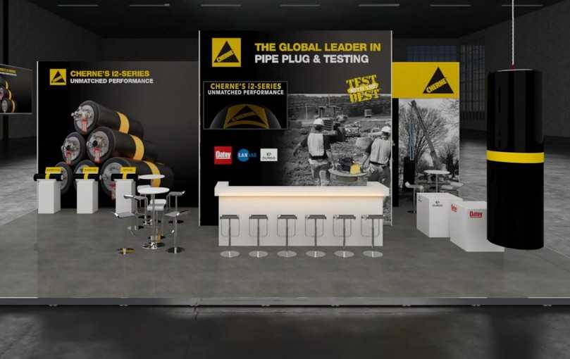 Am Messestand von Cherne auf der IFAT 2026 in München gibt es Neuheiten zu sehen und viel Austausch unter Fachleuten. | Foto: Cherne Am Messestand von Cherne auf der IFAT 2026 in München gibt es Neuheiten zu sehen und viel Austausch unter Fachleuten. | Foto: Cherne