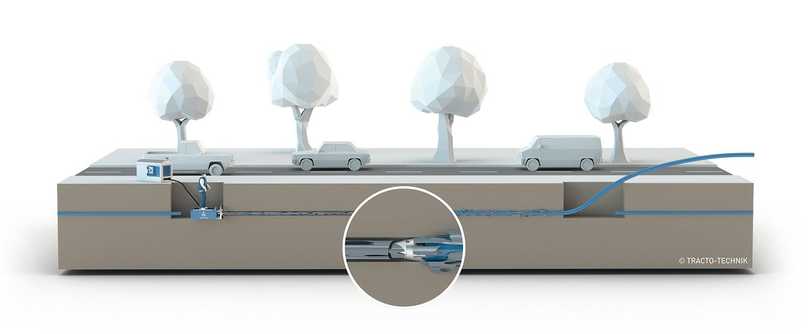 Im Berstlining-Verfahren können defekte Altrohre in der bestehenden Trasse schonend und schnell erneuert werden. | Foto: Tracto-Technik Im Berstlining-Verfahren können defekte Altrohre in der bestehenden Trasse schonend und schnell erneuert werden. | Foto: Tracto-Technik