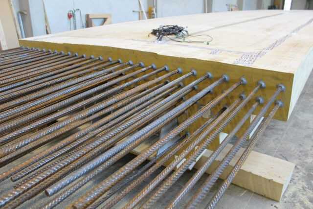 Die Brücken wurden in Schwäbisch Hall bei der Schaffitzel Holzindustrie gefertigt. Die Brücken wurden in Schwäbisch Hall bei der Schaffitzel Holzindustrie gefertigt.