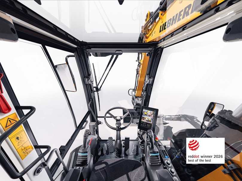 Die neue Fahrerkabine ist großzügig gestaltet und bietet optimale Sichtverhältnisse. | Foto: Liebherr Die neue Fahrerkabine ist großzügig gestaltet und bietet optimale Sichtverhältnisse. | Foto: Liebherr