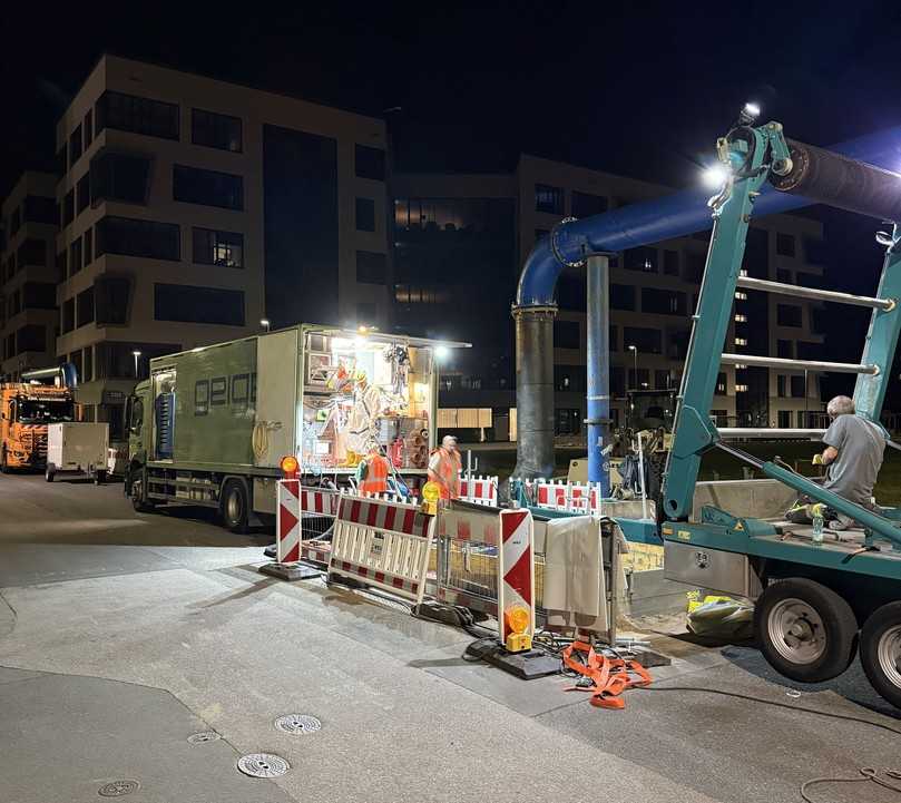 Die Baustelle bei Nacht | Foto: IB-SK Ingenieurbüro Sven Kämpfer Die Baustelle bei Nacht | Foto: IB-SK Ingenieurbüro Sven Kämpfer