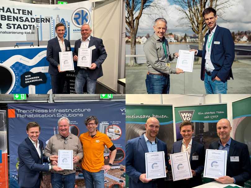 Siegelverleihung an Rainer Kiel Kanalsanierung, Kuchler, Vortex Services und Werner Vollert Kanalsanierung | Foto: Siebert + Knipschild Siegelverleihung an Rainer Kiel Kanalsanierung, Kuchler, Vortex Services und Werner Vollert Kanalsanierung | Foto: Siebert + Knipschild