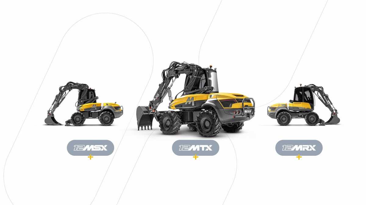 Mecalac 12MTX Mobilbagger jetzt auch als 12MSX und 12MRX