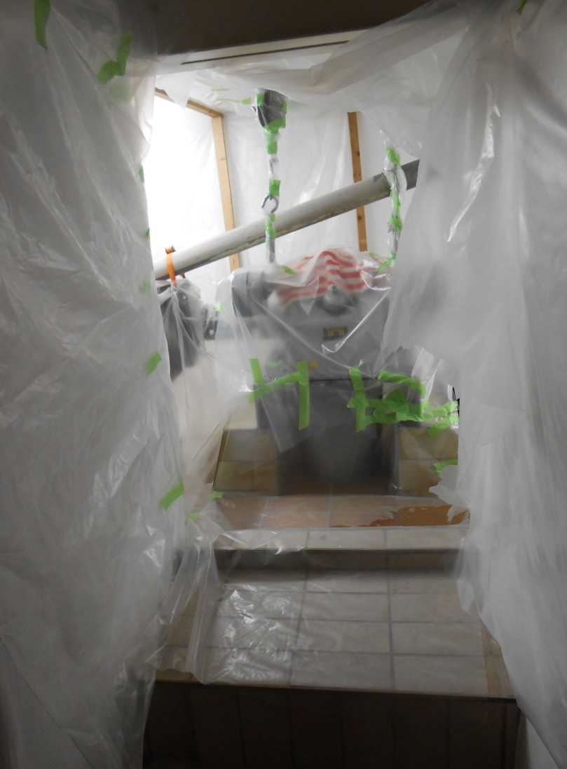 Eingehauste Turbinenkammer zum Schutz der offenen Mehlproduktion | Foto: Swietelsky-Faber GmbH