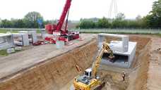 Stauraumkanal für Gewerbegebiet und Forschungsflugplatz