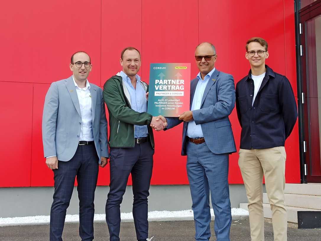 Coreum Stockstadt begrüßt Palfinger und Gremac als Partner Coreum Stockstadt begrüßt Palfinger und Gremac als Partner