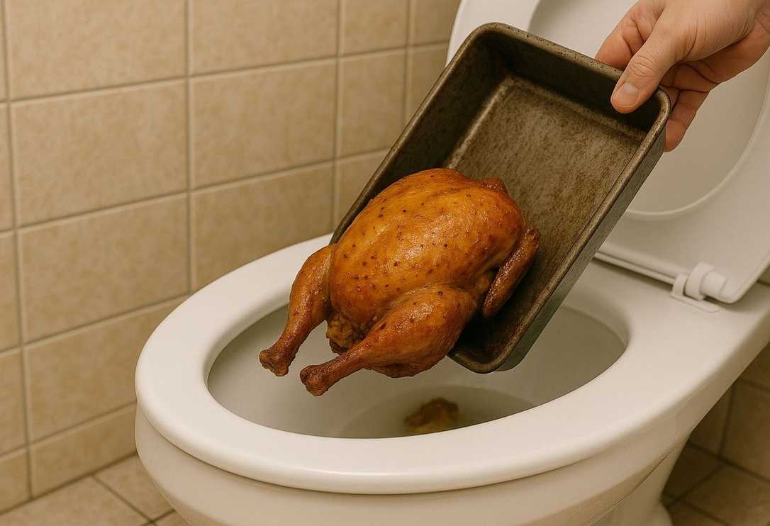 Noch einiges ungeklärt: Die Toilette hat keinen Bock auf Weihnachtsbraten! Noch einiges ungeklärt: Die Toilette hat keinen Bock auf Weihnachtsbraten!