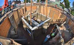 60-Tonnen-Schachtbauwerk für MVB-Projekt