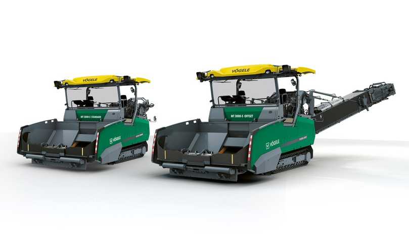Auf der Bauma vorgestellt, jetzt in der Auslieferung: Die Beschicker MT 3000-5 Standard und MT 3000-5 Offset mit einer Förderleistung bis zu 1.200 t/h. | Foto: Vögele