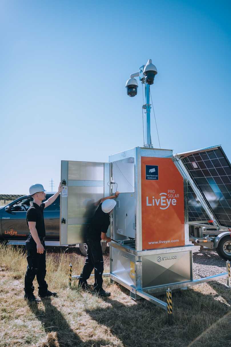Mobile Videoüberwachung: Eine solarbetriebene LivEye-Kameraeinheit sichert Baustellen rund um die Uhr. | Foto: LivEye