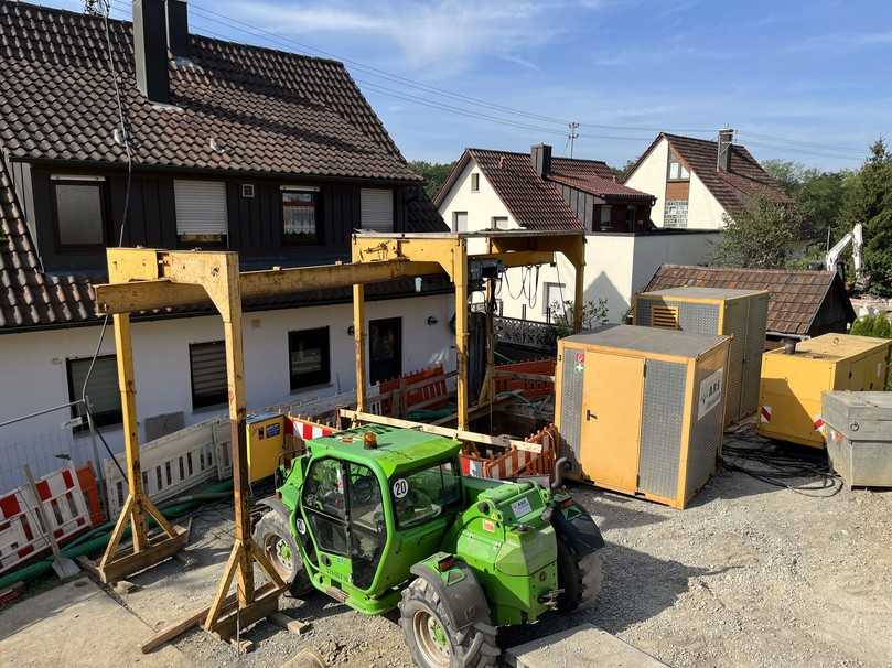 Baustelleinrichtung Rohrvortrieb Pipe-Eating-Verfahren | Foto: Vogel Ingenieure