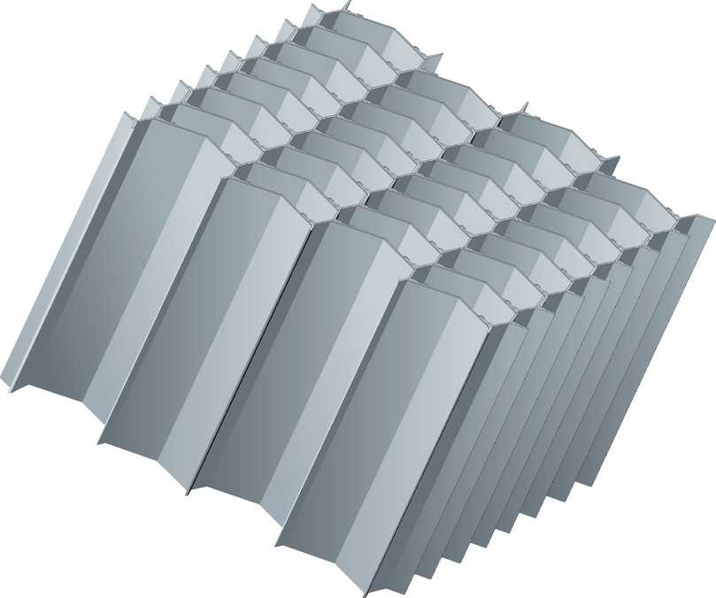 Die Schrägstellung der Lamellen lässt den abgetrennten Schlamm auf den Behälterboden hinuntergleiten. | Foto: Mall