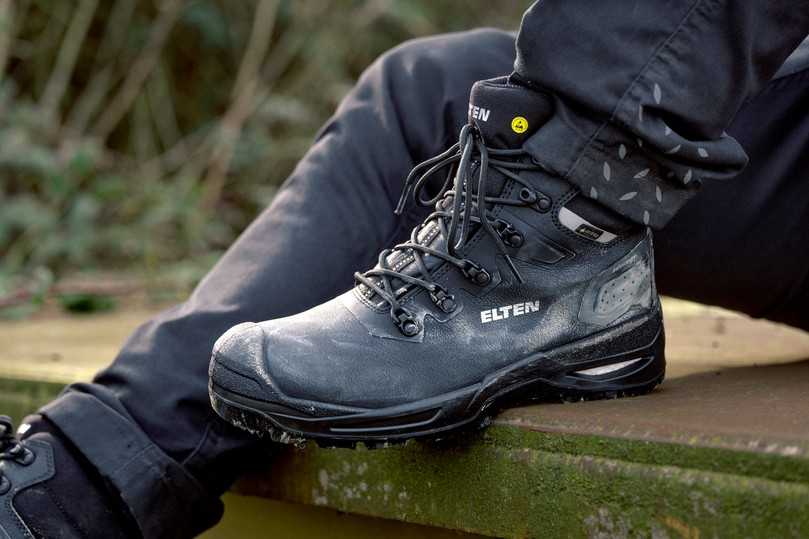 Ist mit dem robusten Obermaterial „Extraguard" ausgestattet und verfügt über einen Sohlen-Kern aus dem Hightech-Material „Infinergy": Sicherheitsstiefel „Antonio" von Elten. | Foto: Elten Ist mit dem robusten Obermaterial „Extraguard" ausgestattet und verfügt über einen Sohlen-Kern aus dem Hightech-Material „Infinergy": Sicherheitsstiefel „Antonio" von Elten. | Foto: Elten