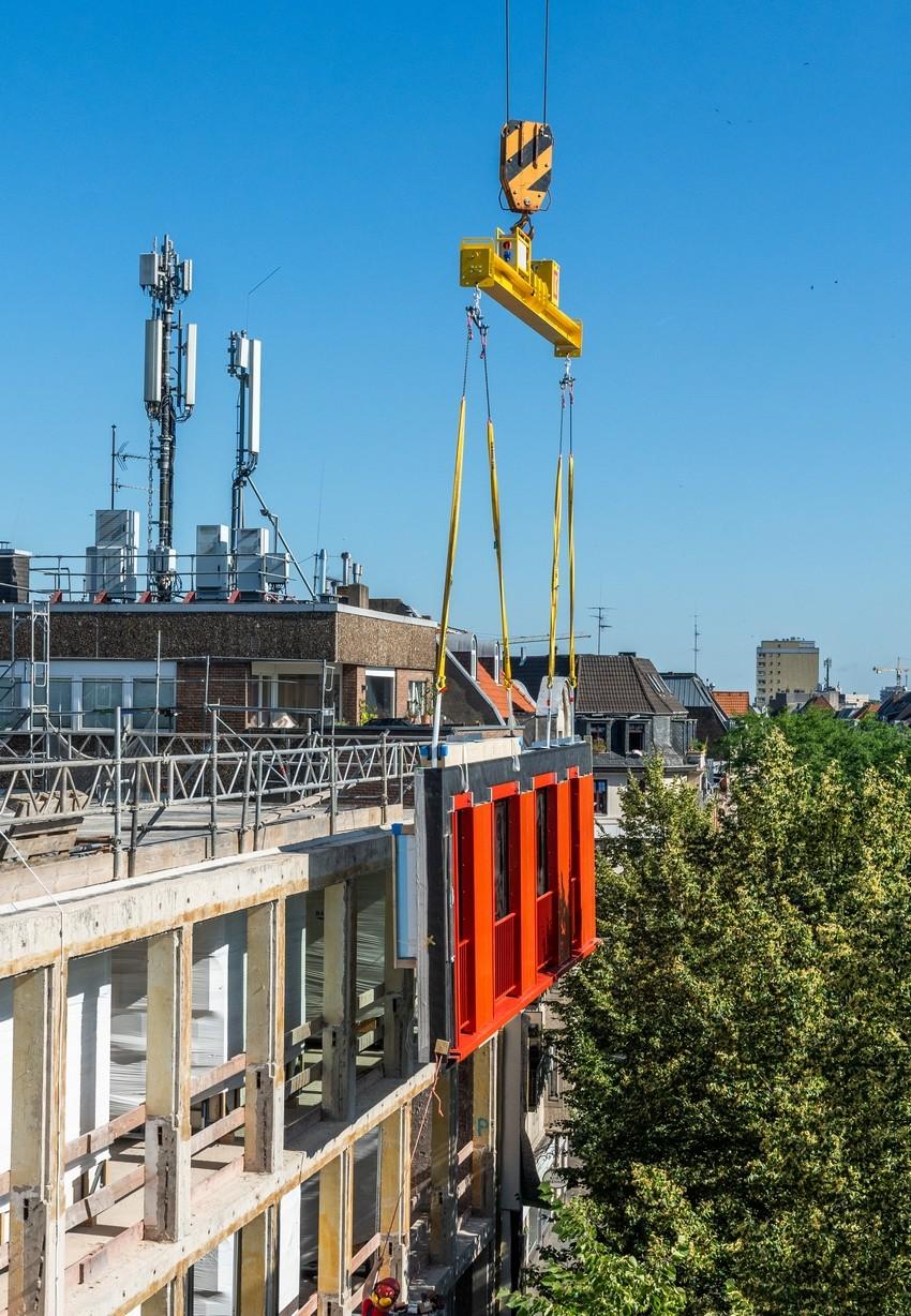 Die Kombination aus Holzbauweise und innovativer Vorfertigung ermöglicht ressourcenschonendes Bauen in urbaner Lage. | Foto:  Brüninghoff Die Kombination aus Holzbauweise und innovativer Vorfertigung ermöglicht ressourcenschonendes Bauen in urbaner Lage. | Foto:  Brüninghoff