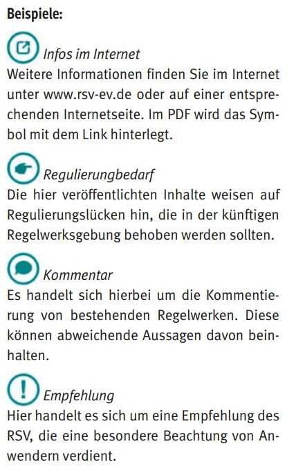 Das neue Layout der RSV-Merkblätter: Symbole helfen beim Lesen. | Foto: RSV Das neue Layout der RSV-Merkblätter: Symbole helfen beim Lesen. | Foto: RSV