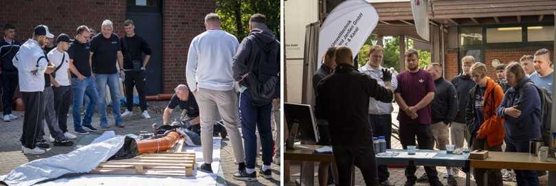 Die Teilnehmer erhielten praxisnah Einblicke in verschiedene Sanierungsverfahren. | Foto: BGT - Bundesverband Grabenlos