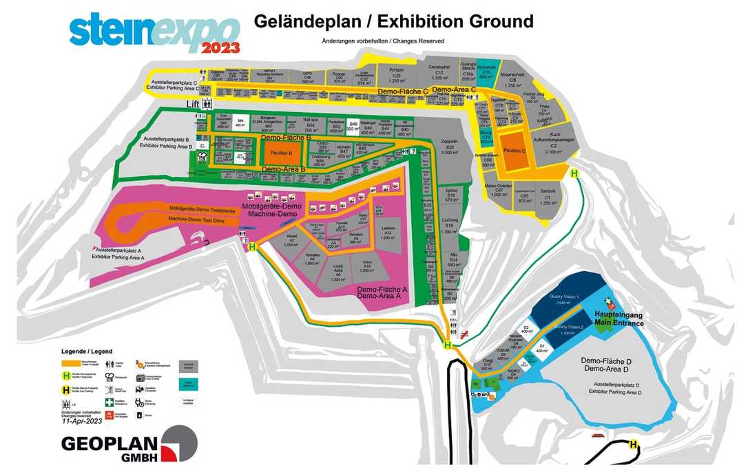 Steinexpo Demonstrationsmesse Steinbruch Nieder-Ofleiden Baumaschinen Gewinnungsindustrie Steinexpo Demonstrationsmesse Steinbruch Nieder-Ofleiden Baumaschinen Gewinnungsindustrie