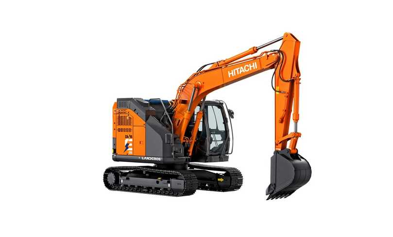 Vollelektrisch auf der Baustelle: Der Hitachi ZX135-7EB arbeitet wahlweise mit Batterie oder direkt am Netz. | Foto: Hitatchi Vollelektrisch auf der Baustelle: Der Hitachi ZX135-7EB arbeitet wahlweise mit Batterie oder direkt am Netz. | Foto: Hitatchi