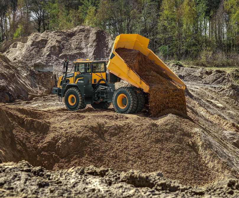 Der HA45A 4x4 bietet eine Nutzlast von 41 t in einer 25,7 m³ großen, beheizbaren Mulde. | Foto: Hyundai