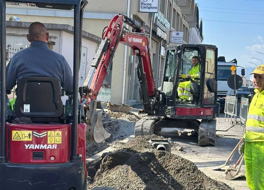 Yanmar Minibagger im innerstädtischen Einsatz bei historischen Stadtkern