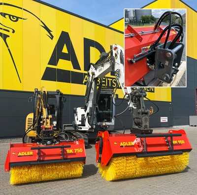 Adler setzt auf hydraulische Schnellwechselsysteme