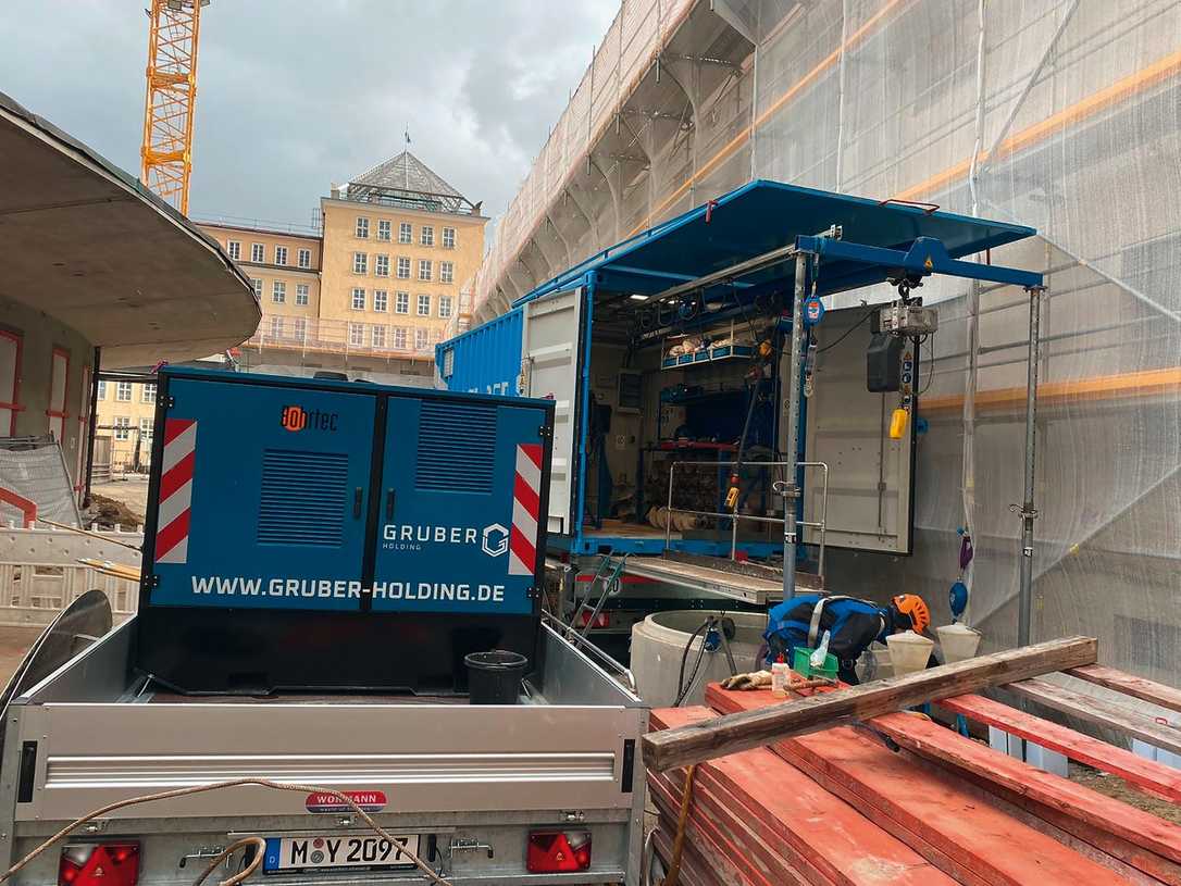 Neue Pressbohranlage von Bohrtec in Köln und München eingesetzt Neue Pressbohranlage von Bohrtec in Köln und München eingesetzt