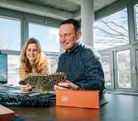 Grüne Oase zum Wohlfühlen als Messestand