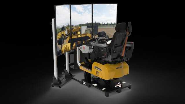 Baumaschinen in einem spezifischen Einsatz effizienter betreiben oder vor dem Kauf genauer kennenlernen: Der erste Baumaschinen-Fahrsimulator am Komatsu-Standort Hannover bietet viele Möglichkeiten. | Grafik: Komatsu