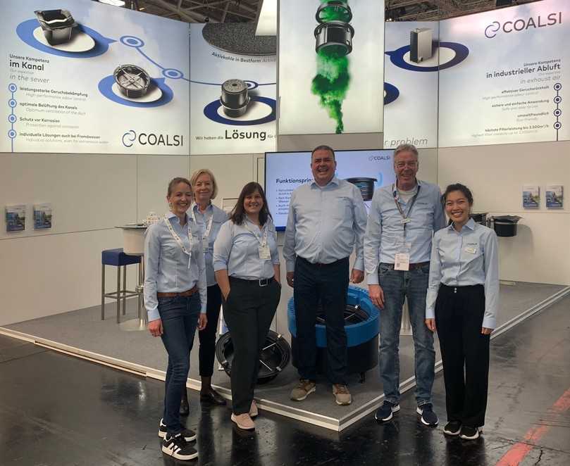 Messeteam von Coalsi: Die Bayern informierten über Geruchsfilter für Industrie und öffentliche Hand. | Foto: Coalsi Messeteam von Coalsi: Die Bayern informierten über Geruchsfilter für Industrie und öffentliche Hand. | Foto: Coalsi
