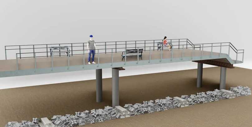 Das künstliche Riff ergänzt den neuen Fähranleger in Kiel-Friedrichsort. | Foto: Holcim