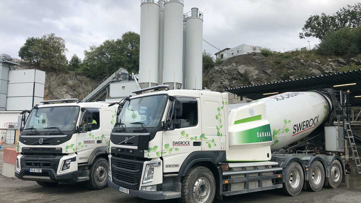E-Lkw als Abrollkipper und Betonmischer bei Swerock