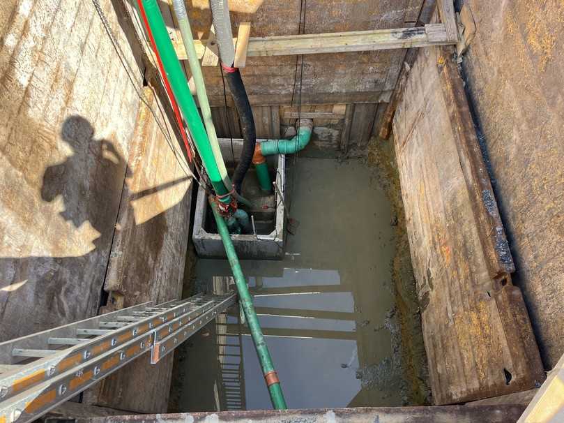 Abflusslenkung Start- und Zielbaugrube | Foto: Vogel Ingenieure