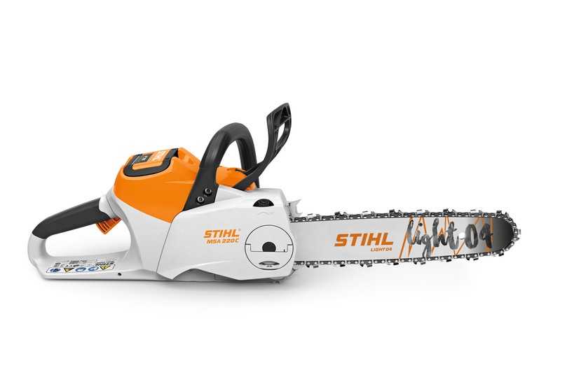Mit ihrer 1,1 mm schmalen Schneidgarnitur aus Vollmeißel-Sägekette 3/8 Zoll Picco Super 3 Pro (PS3 Pro) und Führungsschiene Light P04 bietet die MSA 220 C-B eine gute Schnittleistung und Ausdauer. | Foto: Stihl Mit ihrer 1,1 mm schmalen Schneidgarnitur aus Vollmeißel-Sägekette 3/8 Zoll Picco Super 3 Pro (PS3 Pro) und Führungsschiene Light P04 bietet die MSA 220 C-B eine gute Schnittleistung und Ausdauer. | Foto: Stihl