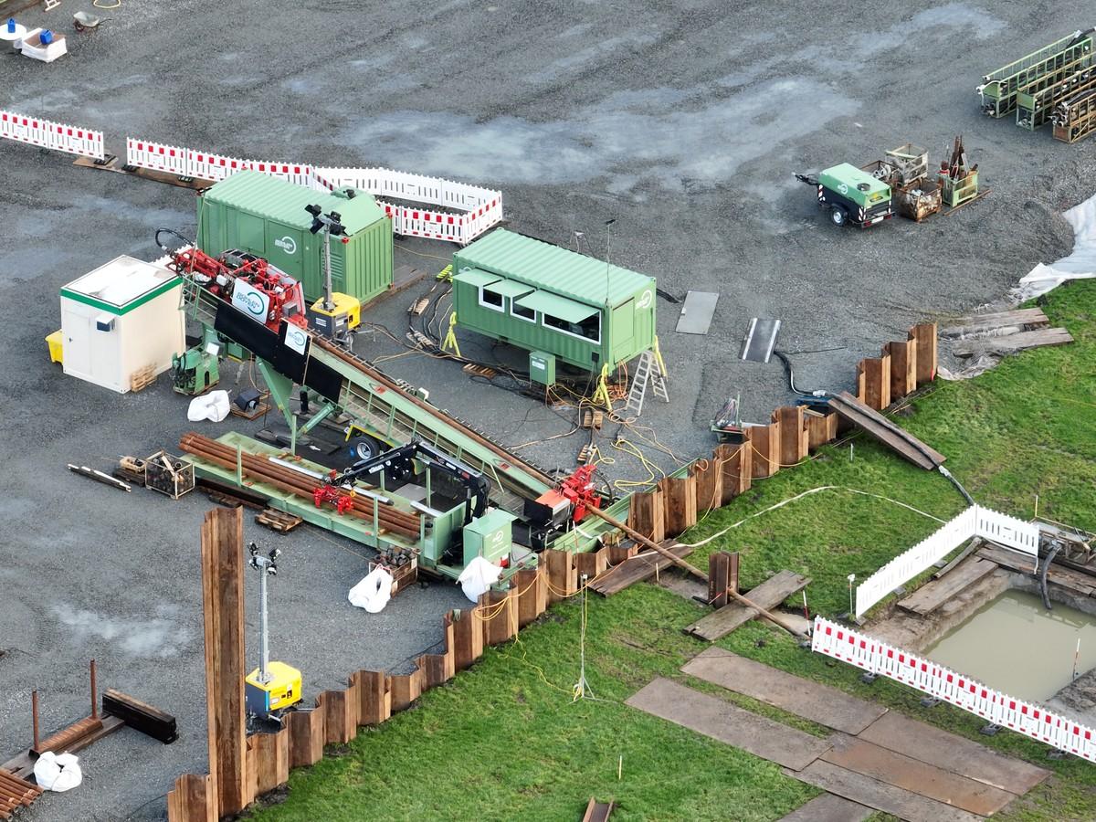 Erdkabelverlegung unter der Ems für A-Nord und Windparkanbindung. | Foto: Bohlen-Doyen