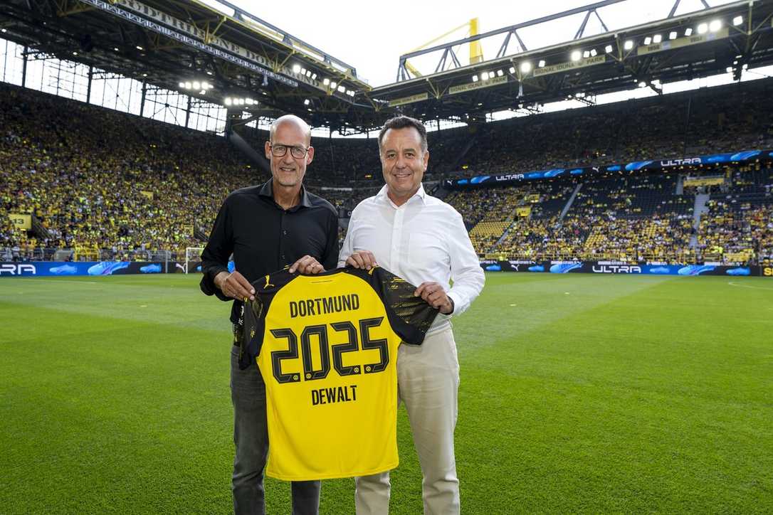 Dewalt und Borussia Dortmund starten Mehrjahrespartnerschaft Dewalt und Borussia Dortmund starten Mehrjahrespartnerschaft