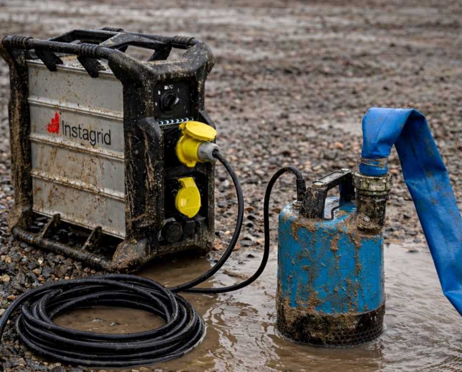 Akku-Betrieb für Schmutz- und Abwasserpumpen: Praxistest mit mobilen Batteriespeichern