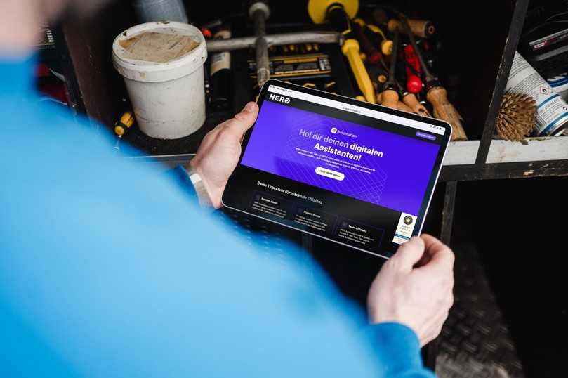 Der Hero Copilot automatisiert Abläufe im Bauhandwerk – von Angeboten bis zu Terminen. | Foto: Hero Software Der Hero Copilot automatisiert Abläufe im Bauhandwerk – von Angeboten bis zu Terminen. | Foto: Hero Software