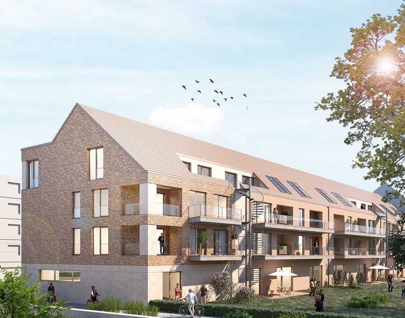 Alle Wohnbereiche orientieren sich nach Süden zum ruhigen Innenhof und verfügen über großzügige Balkone oder Terrassen. | Foto: WBK Wohnbau Konzept Hannover GmbH