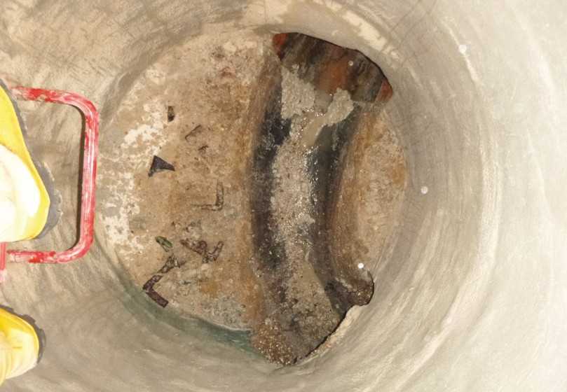 Deutlich sichtbar sind beschädigte Rohreinbindungen sowie korrosionsbedingte Abplatzungen, die die Funktionsfähigkeit des Bauwerks beeinträchtigen. | Foto: Katec Deutlich sichtbar sind beschädigte Rohreinbindungen sowie korrosionsbedingte Abplatzungen, die die Funktionsfähigkeit des Bauwerks beeinträchtigen. | Foto: Katec