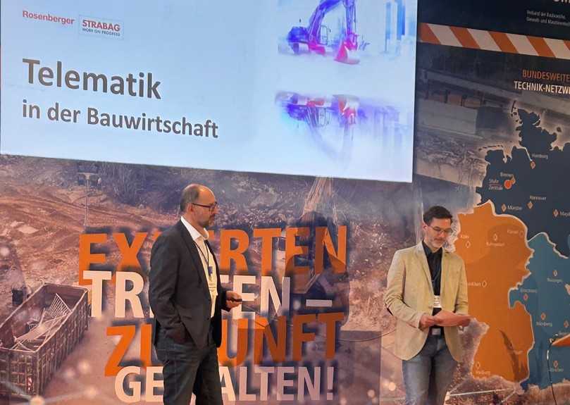 Gemeinsamer Vortrag beim VDBUM-Großseminar (v.l.): Christian Meschnig, CEO von Rosenberger Telematics, und Christoph Kellner, Projektmanager Telematik bei Strabag BMTI | Foto: Rosenberger Telematics