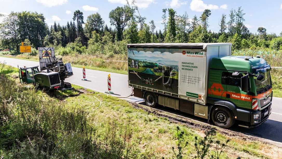 Max Wild Mudcleaner für HDD-Bohrschlamm-Recycling per Leasing oder Mietkauf Max Wild Mudcleaner für HDD-Bohrschlamm-Recycling per Leasing oder Mietkauf