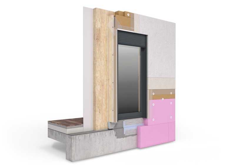 Der Wandaufbau mit integriertem Modulbauelement „Casafino 1 One“. Das Portfolio umfasst zahlreiche Sonderelemente, zum Beispiel Hebe-Schiebetüren. | Foto: Baywa AG Der Wandaufbau mit integriertem Modulbauelement „Casafino 1 One“. Das Portfolio umfasst zahlreiche Sonderelemente, zum Beispiel Hebe-Schiebetüren. | Foto: Baywa AG