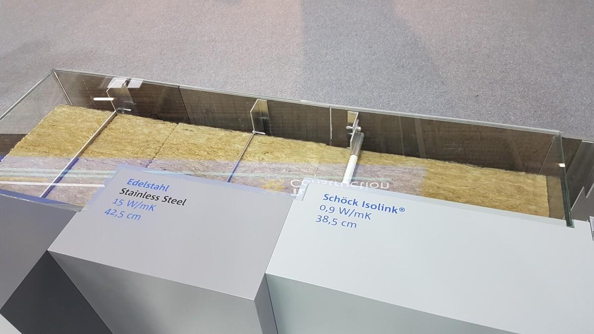  Mit dem Schöck Isolink lassen sich Dämmstoffdicken verringern und Wärmebrücken an Fassaden vermeiden.