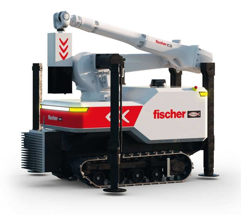 Der Baubot arbeitet äußerst schnell und präzise und hilft bei Massenanwendungen, Budget und Zeitplan eiunzuhalten, verspricht der Hersteller. | Foto: Fischer Der Baubot arbeitet äußerst schnell und präzise und hilft bei Massenanwendungen, Budget und Zeitplan eiunzuhalten, verspricht der Hersteller. | Foto: Fischer