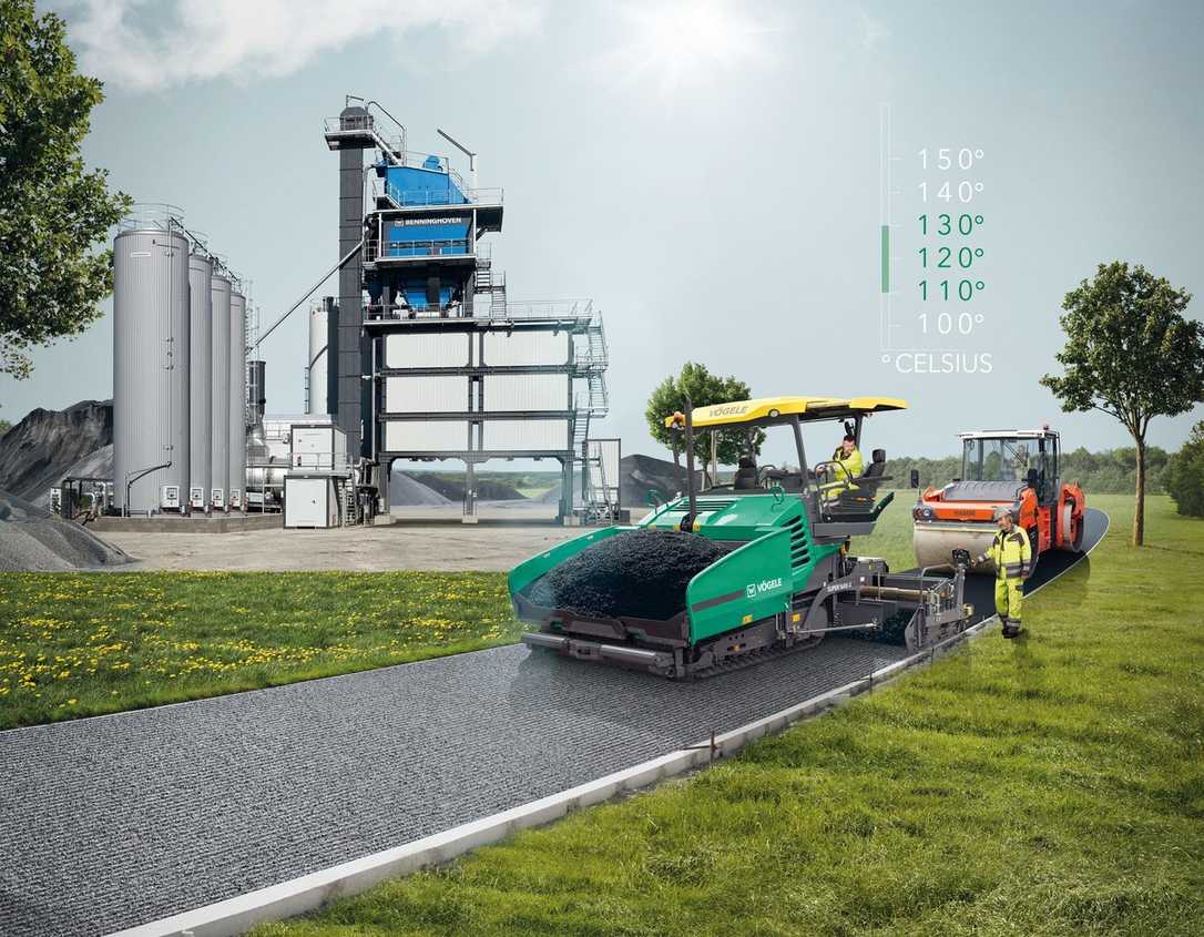 Temperaturabgesenkter Asphalt spart Energie und Emissionen Temperaturabgesenkter Asphalt spart Energie und Emissionen