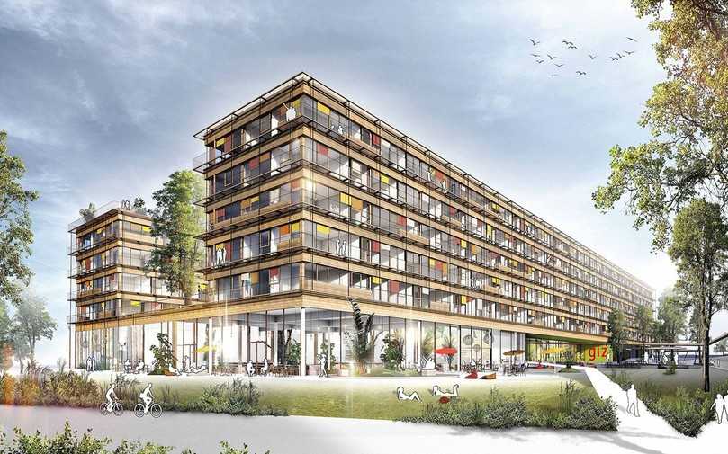 Der „GIZ Campus“ in Eschborn wird durchgängig in BIM-Planung realisiert. Verantwortlich dafür ist die GKK Ingenieurgesellschaft aus Berlin, die ihre BIM-Kompetenz auf der digitalBau vorstellt. | Foto: Architektur/Visualisierung: Caramel architekten zt-GmbH Der „GIZ Campus“ in Eschborn wird durchgängig in BIM-Planung realisiert. Verantwortlich dafür ist die GKK Ingenieurgesellschaft aus Berlin, die ihre BIM-Kompetenz auf der digitalBau vorstellt. | Foto: Architektur/Visualisierung: Caramel architekten zt-GmbH